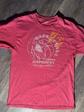 Hanes Men's Red and Burgundy T-shirt